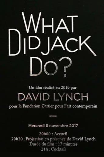 Affiche de WHAT DID JACK DO?
