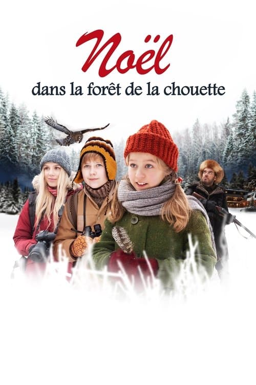 Affiche de Noël dans la forêt de la chouette