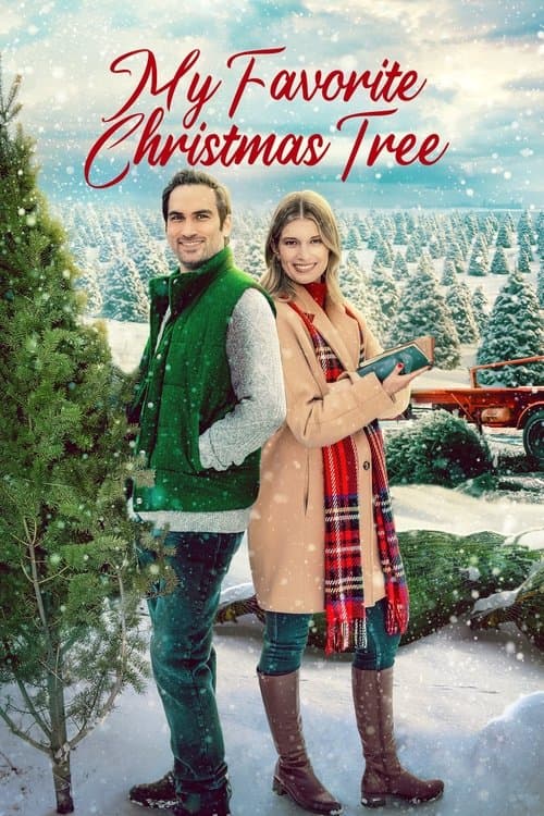 Affiche de Noël sous les sapins
