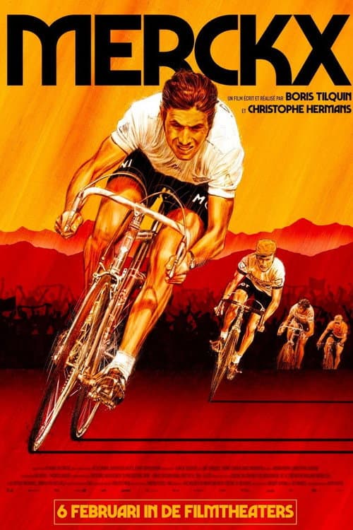 Affiche de Eddy Merckx, dans la roue d'un champion