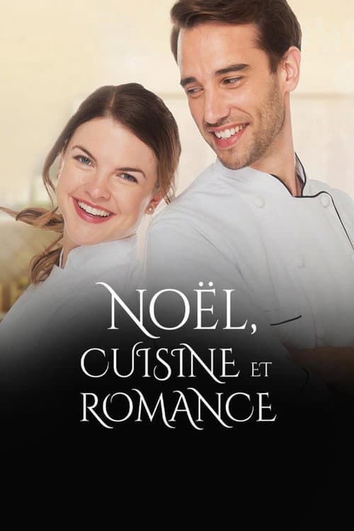 Affiche de Noël, cuisine et romance