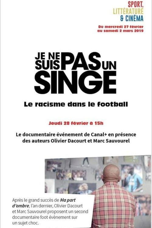 Affiche de Je ne suis pas un singe